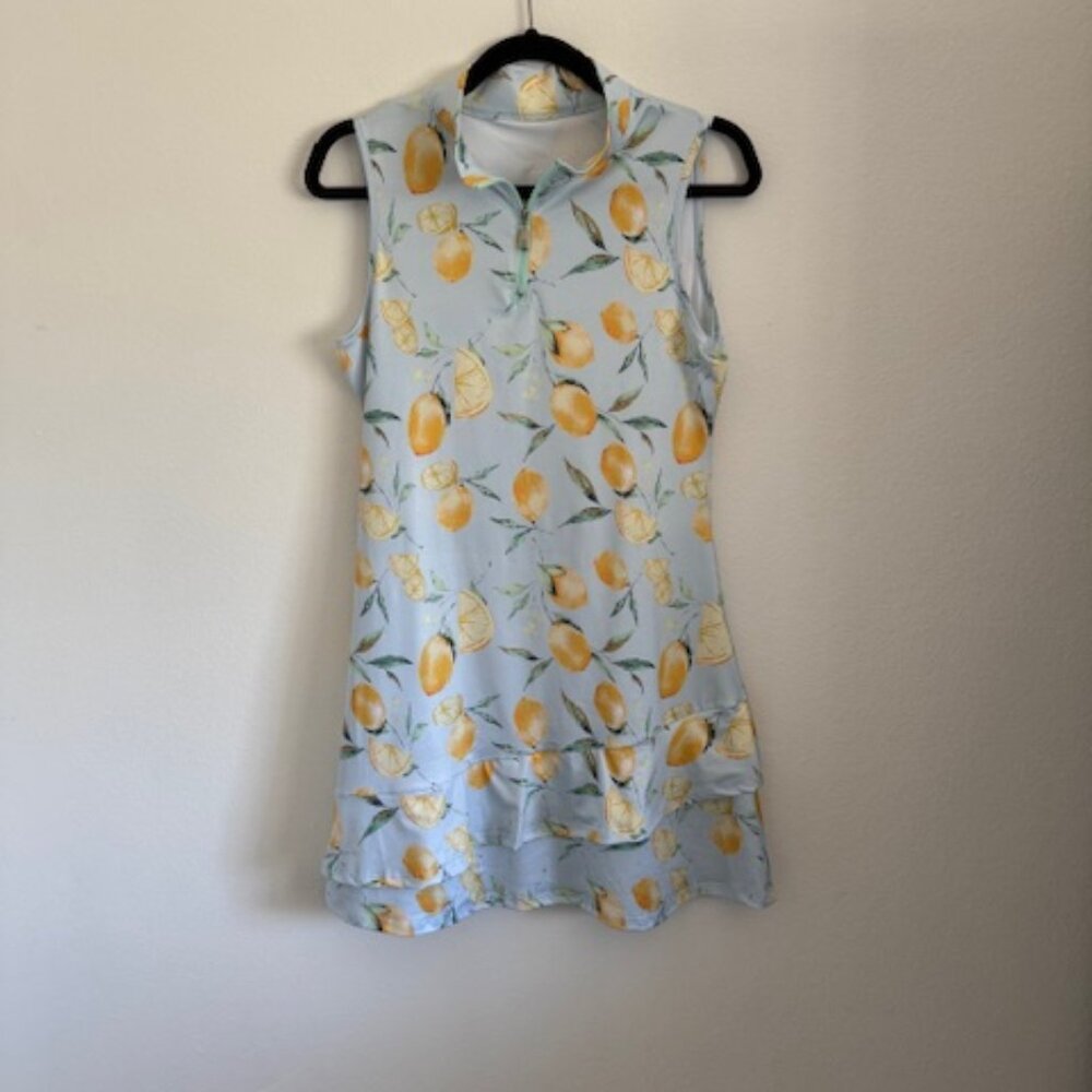 Viracy Tennis Dress for Women Sleeveless w/ ruffle and stand up collar size M